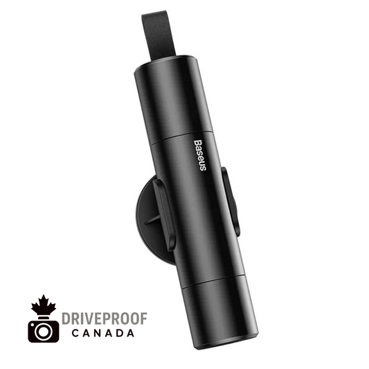 DriveProof Canada – 2-in-1 Car Safety Hammer & Seat Belt Cutter