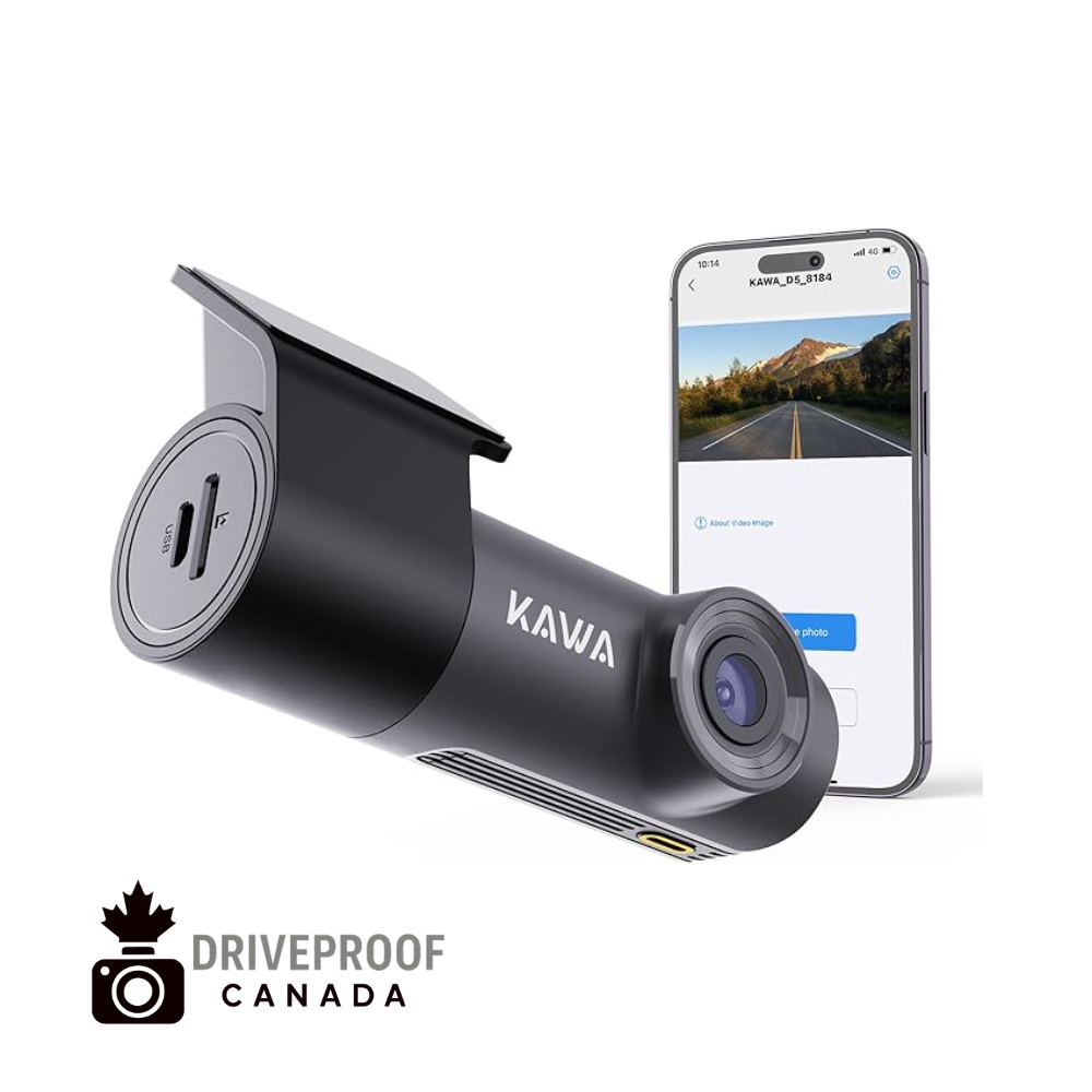 KAWA D5 Professional - HD 2K Dashcam with WiFi, App & Smart Voice Control