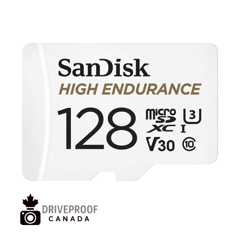 DriveProof Canada – SanDisk High Endurance MicroSD Card (32GB / 64GB / 128GB / 256GB) – Built for Dash Cams & Continuous Recording