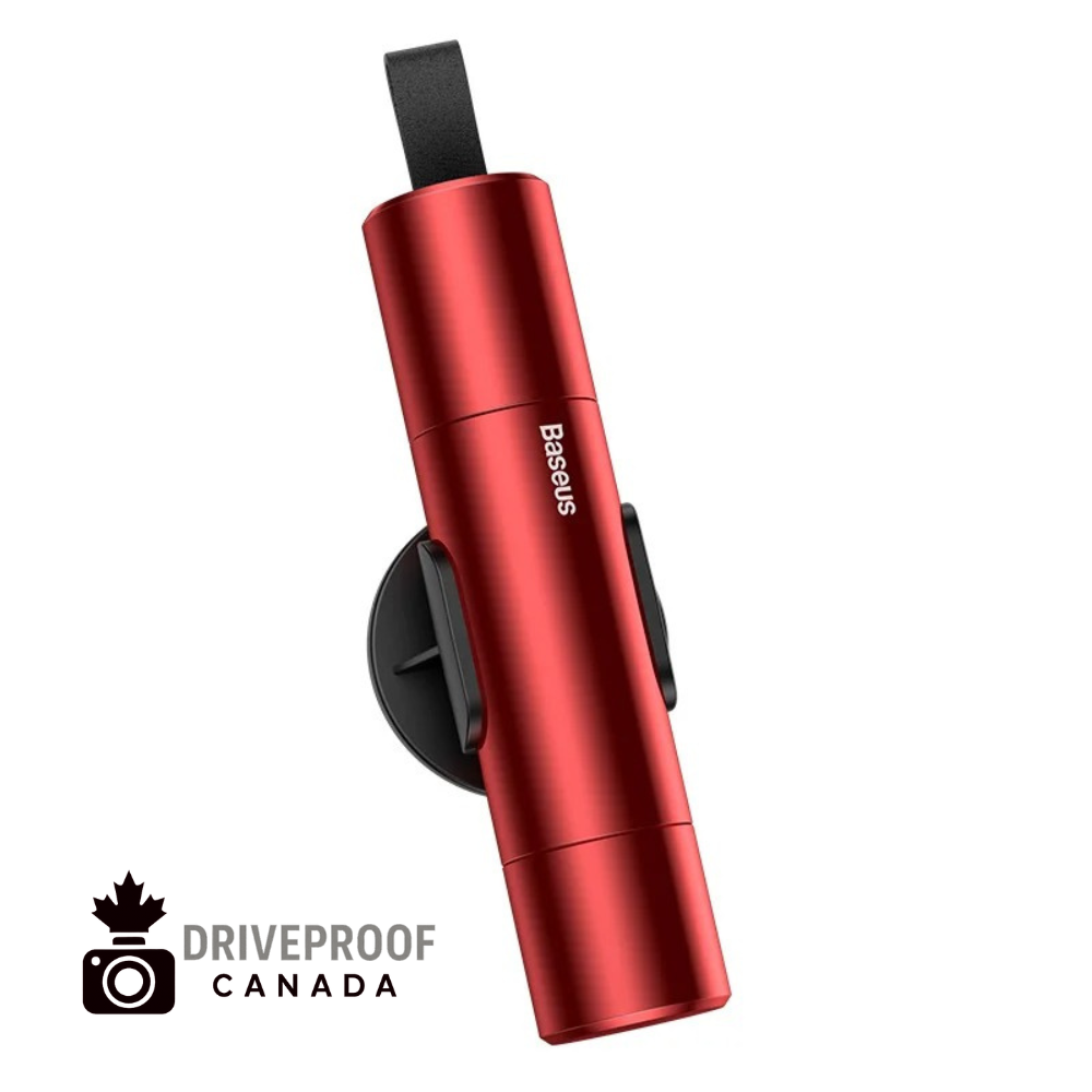 DriveProof Canada – 2-in-1 Car Safety Hammer & Seat Belt Cutter