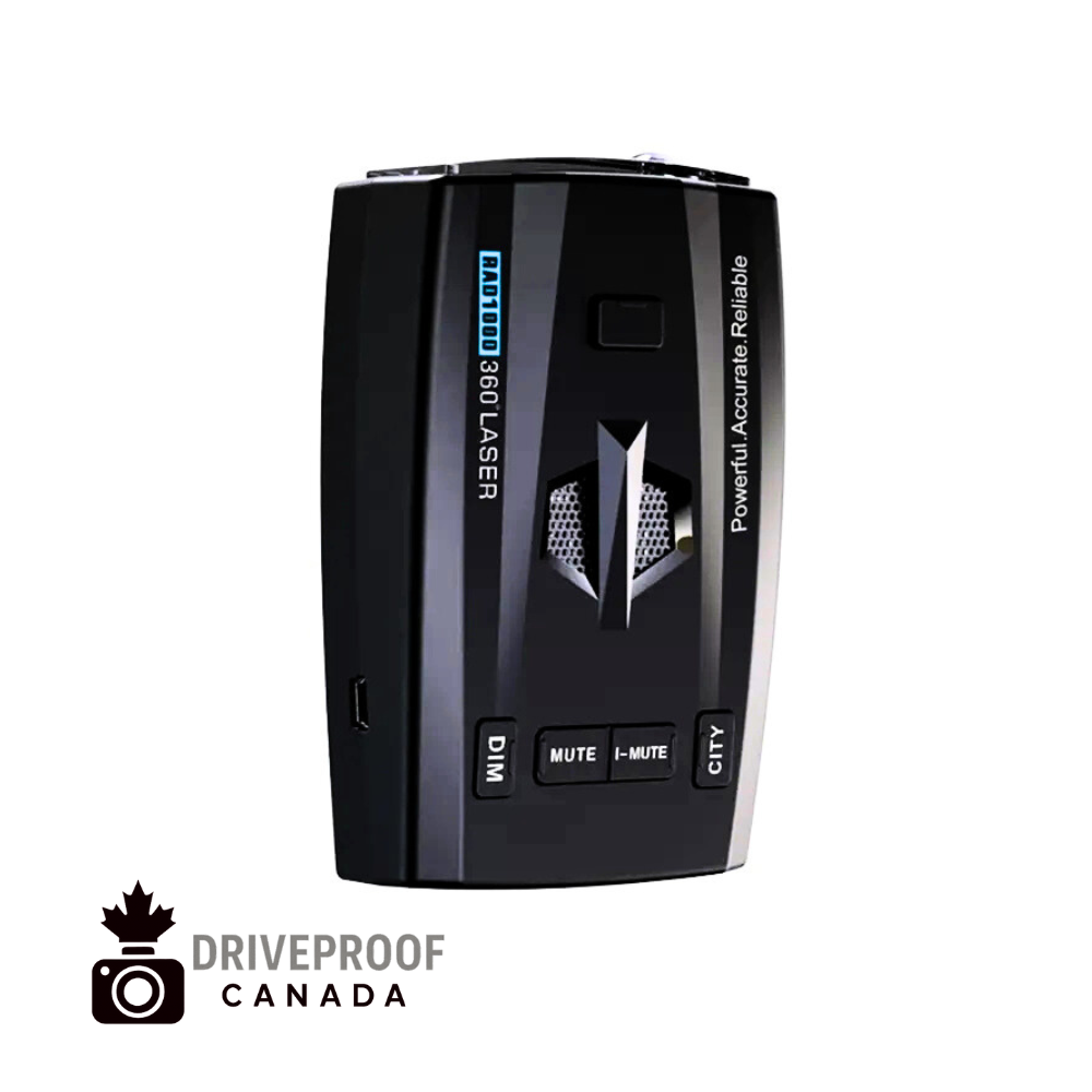 DriveProof Canada – RAD-1000 Radar Detector (16-Band, 360° Laser, GPS Alerts)