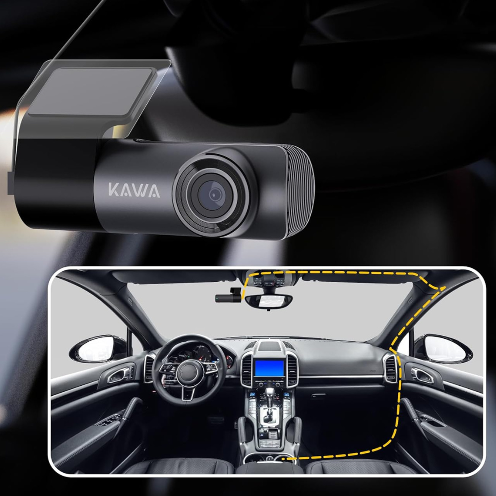 KAWA D5 Professional - HD 2K Dashcam with WiFi, App & Smart Voice Control