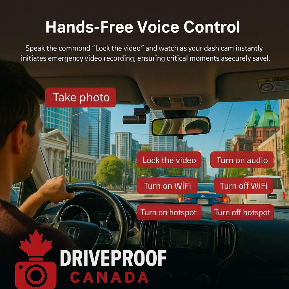 KAWA D5 Professional - HD 2K Dashcam with WiFi, App & Smart Voice Control