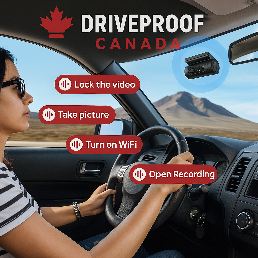 DriveProof Canada - AZDOME Dash Cam S17 - HD 1080P with WiFi, GPS & Smart Voice Control