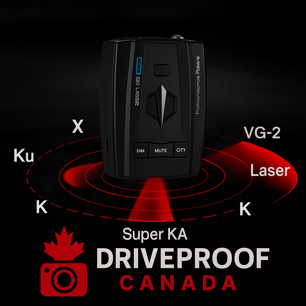 DriveProof Canada – RAD-1000 Radar Detector (16-Band, 360° Laser, GPS Alerts)