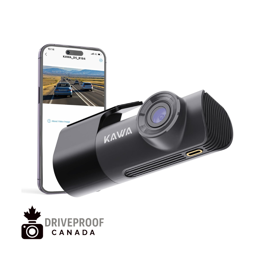 KAWA D5 Professional - HD 2K Dashcam with WiFi, App & Smart Voice Control